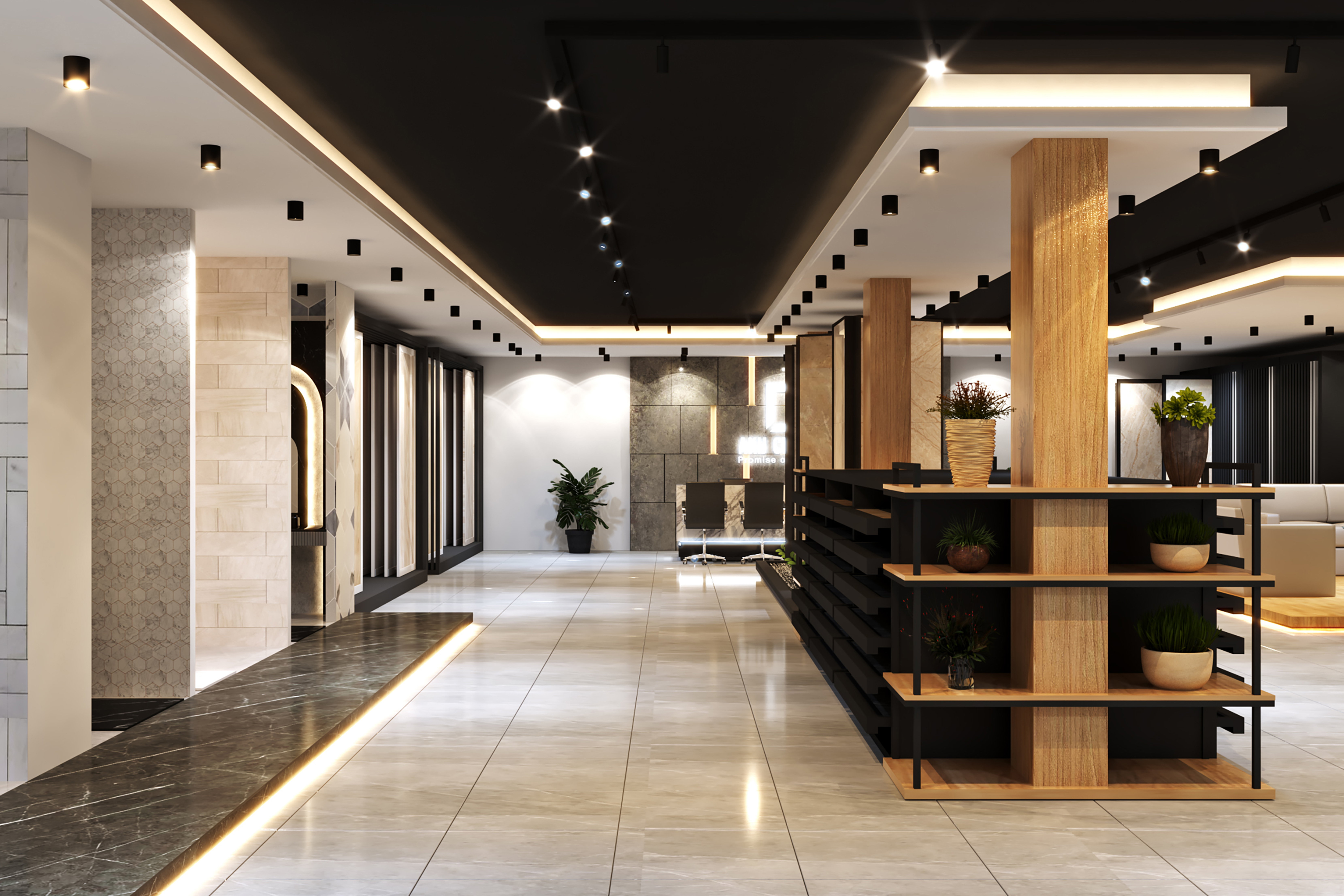 A stylish clothing store interior showcasing folded fashionwear, modern racks, and vibrant lighting. London, UK, 21 May 2023